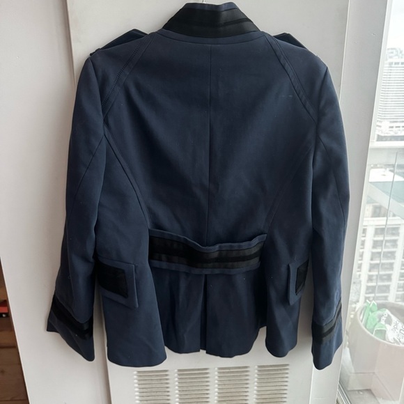 ZARA navy blue military jacket blazer - Picture 6 of 6